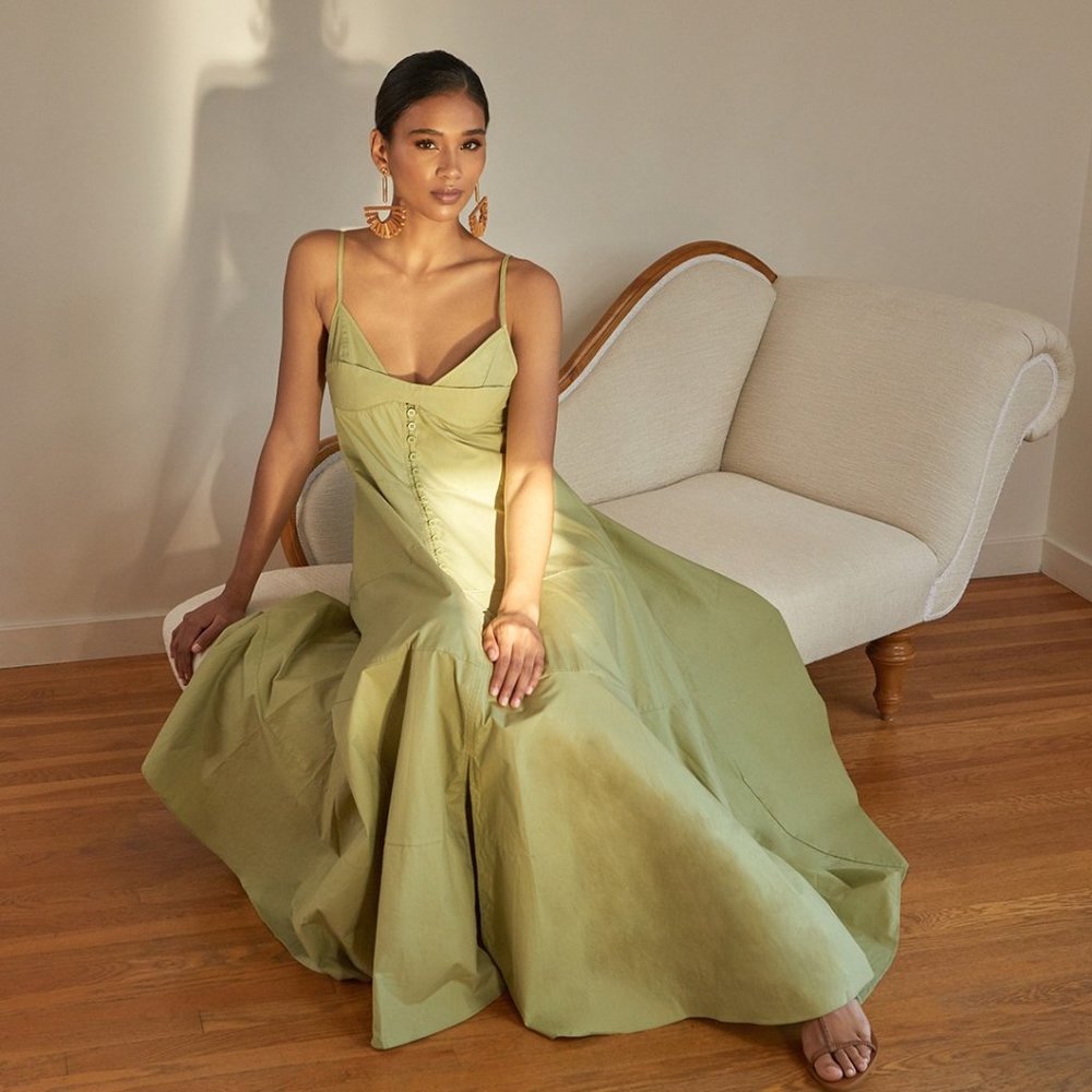 Estella Button Maxi Dress